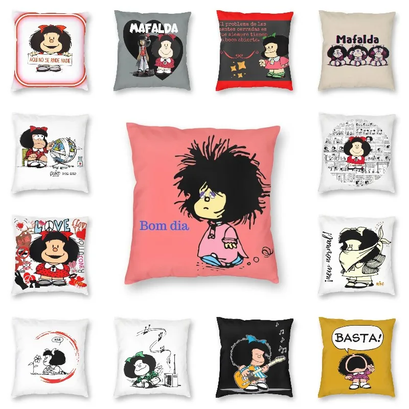 Rece Mafalda Em Portugues Bom Dia Arunca Pernă Decorative Acasă Tipărite  Quino Argentina Desene Animate Pernele De Acoperire Camera De Zi ~ Masa Si  Canapea Lenjerie De Pat 